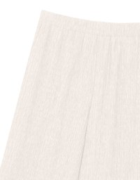 Elastic Waist Crinkled Texture Wide Leg Pants