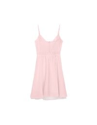 Spaghetti Strap V Neck Twist Detail Flowy Padded Mini Dress