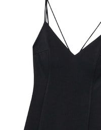 【GUT GUT Design】 Deep V Double Strap Cross Back Slit Padded Maxi Dress