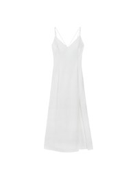 【GUT GUT Design】 Deep V Double Strap Cross Back Slit Padded Maxi Dress