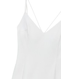 【GUT GUT Design】 Deep V Double Strap Cross Back Slit Padded Maxi Dress