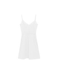 AIRY HOURGLASS V Neck Padded Mini Dress with Gold Buckle Waist Detail