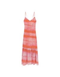 V Neck Tie Dye Spaghetti Strap Padded Maxi Dress
