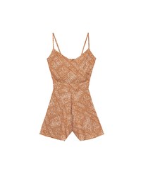 Ocean Inspired Paisley Print Spaghetti Strap Cami Padded Jumpsuit