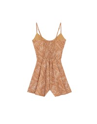 Ocean Inspired Paisley Print Spaghetti Strap Cami Padded Jumpsuit