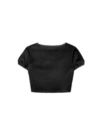 Classic Square Neck Ribbed Crop Top