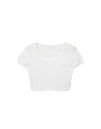 Classic Square Neck Ribbed Crop Top