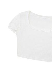 Classic Square Neck Ribbed Crop Top
