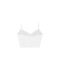 V Neck Sculpting Spaghetti Strap Cami Padded Top with Clean Back Design