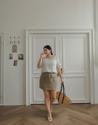 Faux 2 Piece Layered Mesh Short Sleeve Top with Soft Knit Texture