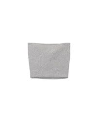 Air Space Logo Embroidered Ribbed Cropped Padded Tube Top