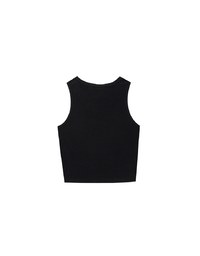 Star Shape Cut Out Ribbed Cropped Tank Top