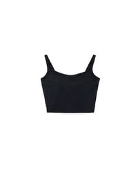 Basic Cooling Fabric Fitted Wide Strap Camisole Bra Top