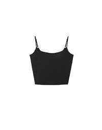 Basic Cooling Fabric Fitted Spaghetti Strap Camisole Bra Top