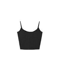 Basic Cooling Fabric Fitted Spaghetti Strap Camisole Bra Top