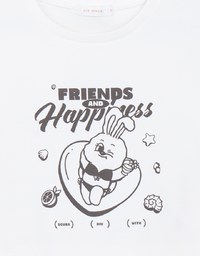【Lyra & Toby】Printed Lyra Short Sleeve Graphic Cropped Tee