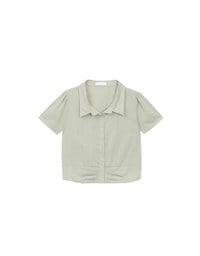 Ruched Waistband Puff Sleeve Shirt