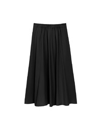 Cooling Fabric Flared Front Slit Maxi Skirt