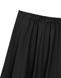 Cooling Fabric Flared Front Slit Maxi Skirt