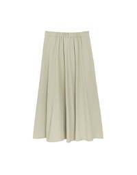 Cooling Fabric Flared Front Slit Maxi Skirt