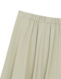 Cooling Fabric Flared Front Slit Maxi Skirt