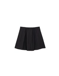Cooling Fabric High Waist A Line Mini Skirt with Flared Hem