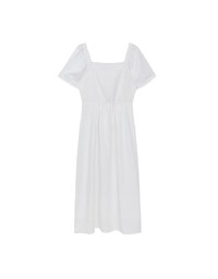 Maxi Dress with Side Slit and Bow Detail at Neckline