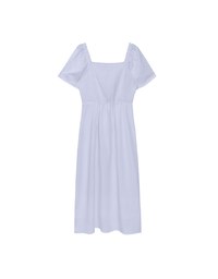 Maxi Dress with Side Slit and Bow Detail at Neckline
