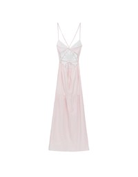 【GUT GUT Design】 Deep V Backless Strappy Striped Padded Maxi Dress
