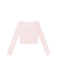 Daisy Embroidery Semi Sheer Button Front Knit Cardigan