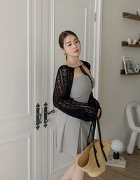 AIRY HOURGLASS High Waist Knit Pleated Flare Skort