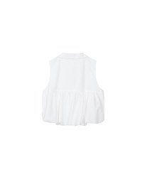 Sleeveless Bubble Hem Top With Collar Detail
