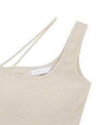 Asymmetrical Neckline One Shoulder Ribbed Knit Padded Crop Top