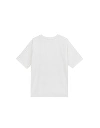 Round Neckline Puppy Print Oversized Graphic Tee