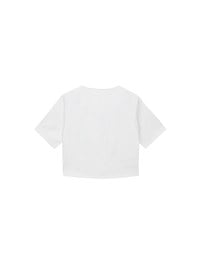Tailored V Neck Button Front Short Sleeve Cropped Blazer Top