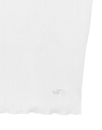 Lace Trimmed Ribbed Spaghetti Strap Padded Tank Top