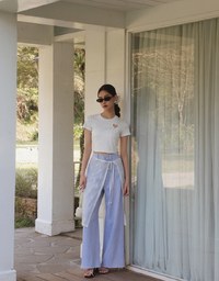 Heart Cut out Cropped Knit Top