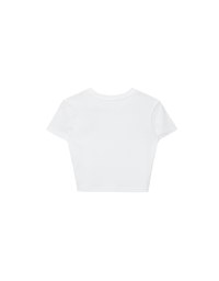 Heart Cut out Cropped Knit Top