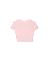 Heart Cut out Cropped Knit Top