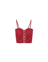 Lace Trim Ruched Strapless Padded Cami Top
