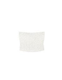 Textured Strapless Ruched Padded Bandeau Top