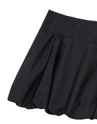High Waist Bubble Silhouette Mini Skirt