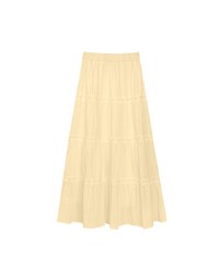 Flowy Polka Dot Tiered Maxi Skirt
