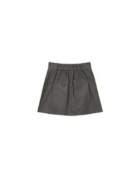 Front Zip Up A LineMini Skirt with Cargo Inspired Flap Pockets