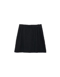 High Waist Crinkled Texture Fitted Mini Skirt