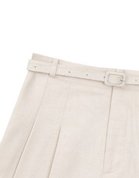 Classic High Waisted Pleated Shorts (with Belt)