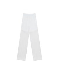 Sheer Lace Straight Leg Overlay Pants with Inner Shorts