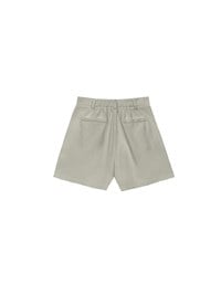 High Waist Pleated Tailored Wide Leg Shorts