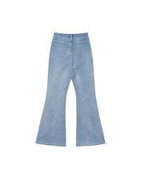 Vintage Wash High Waist Cooling Stretch Jeans Denim Flare Pants