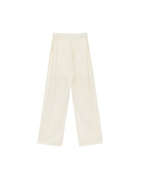 Textured Check High Waist Wide Leg Pleated Trousers